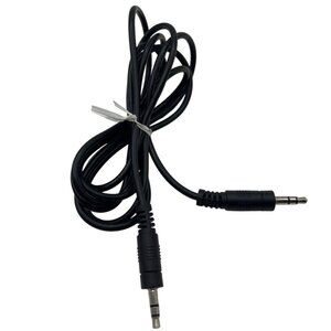 Black 3.5mm Male-To-Male Auxiliary Audio Cable For Headphones & Speakers 59 Inch